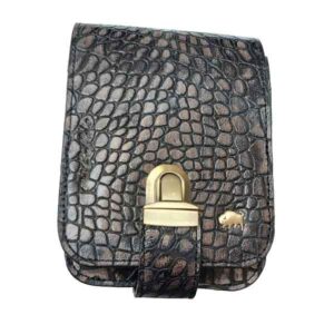 کیف دوشی زنانه مدل 2159 (چرم طبیعی بوفالو سیاه)